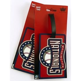Washington Nationals Two Pack Soft Laser Bag Tag