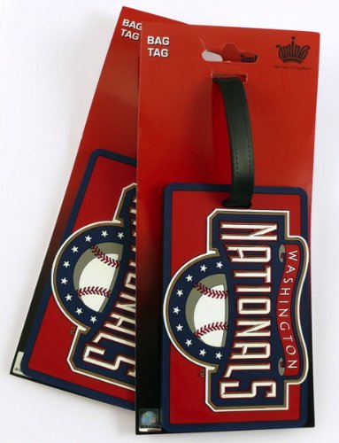 Washington Nationals Two Pack Soft Laser Bag Tag