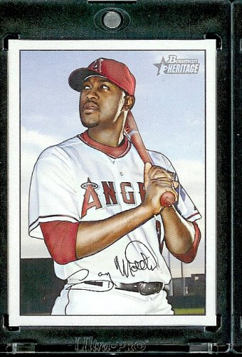 2007 Bowman Heritage # 71 Gary Matthews - Los Angeles Angels - Baseball Card in a Protective Display Case