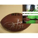 JERIOUS NORWOOD,ST LOUIS RAMS,ATLANTA FALCONS,FALCONS,SIGNED NFL FOOTBALL WITH PROOF + COA
