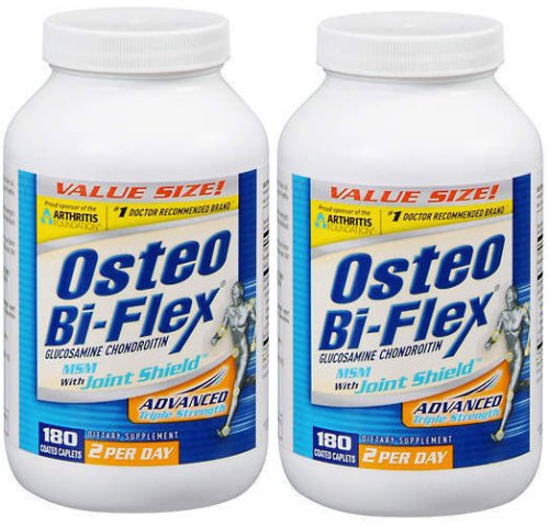 Osteo Bi-Flex with Joint Shield Triple Strength - 180 caplets (2 BOTTLES) On Sale