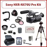 Sony HXR-NX70U NXCAM Compact Camcorder w/ SSE Professional Accessory Kit Including: Wide Angle Lens, Telephoto Lens, 32GB SDHC Card, Pro Carrying Case, Pro Tripo, Extra Battery, External Charger, Video Light and much much More!