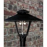 Gas Light America GL1800 Cast Aluminum Natural Gas Light With Open Flame Burner On Post Mount