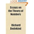 Essays on the Theory of Numbers by Richard Dedekind