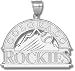 Colorado Rockies Club Logo Giant Silver Pendant
