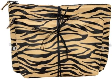 2 Piece Orange Tiger Print Vanity & Makeup Case