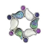 Sterling Silver Shell Wreath Pin/Pendant by Sajen