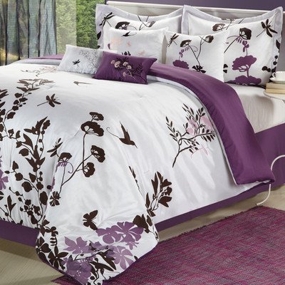 Chic Home Butterfly 8 Piece Comforter Set Size: Queen