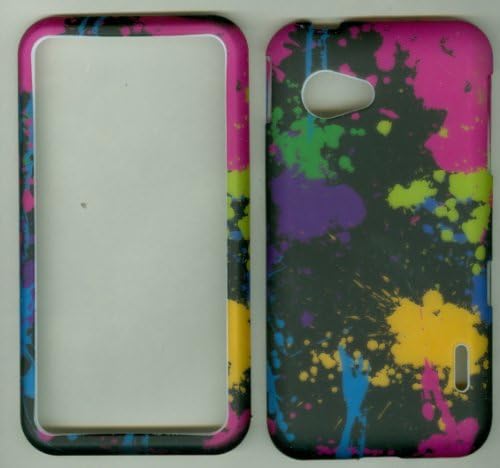 LG ENACT 4G LTE VS890 VERIZON Snap-On Hard Protective Case Cover Skin Faceplates Protector BLACK MULTI PAINT