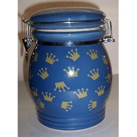 ABC Products - Ceramic Kitty Treat Canister - Blue