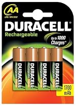 Duracell Rechargeable Batteries AA 4 pack