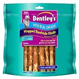 Dentley's® Chicken Small Wrapped Rawhide Stick Dog Treat - 40 Count