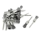 uxcell　ペン研磨ブラシ　ワイヤーブラシ　研磨ツール　丸軸　3 x 8mm　20個