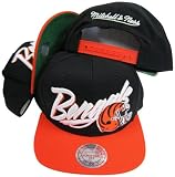Cincinnati Bengals Diagonal Script Black/Orange Two Tone Plastic Snapback Adjustable Plastic Snap Back Hat / Cap