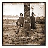 Civil War Photo (M): Fort Brady Va. Three officers of the 1st Connecticut Heavy Artillery