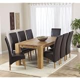 2M Roma Dining Table with 8 Leather Chairs in Cream