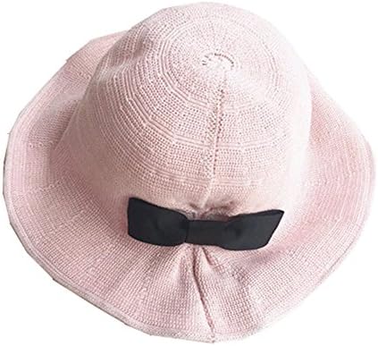 Final Bliss Women's Korea Fashion Elegant Bow Visor Folding Outdoor Cap hats(Pink)