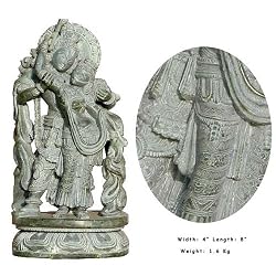 Krishna Radha Stone Statue Religious Gifts (sos123)