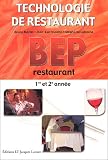 BEP Restaurant 1e et 2e années : Technologie de restaurant