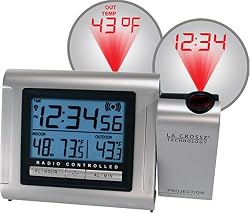 La Crosse Technology WT-5120U Projection Alarm Clock with Outdoor Temperature