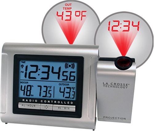 La Crosse Technology WT-5120U Projection Alarm Clock with Outdoor Temperature