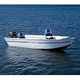 Titan V-Hull Fishing Boat Cover, Max Dimensions 135 x 67. Designed to fit flat style boats with seat below gunwale. Comes equipped with attached motor cover.