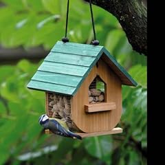 Holz Vogelh�uschen / Vogelfutter Haus / Vogelfutterhaus ca. 20x21cm, Vogelhaus zum H�ngen und Stellen, BE-96514