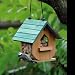 Holz Vogelh�uschen / Vogelfutter Haus / Vogelfutterhaus ca. 20x21cm, Vogelhaus zum H�ngen und Stellen, BE-96514