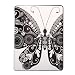 Poetic(TM) Cover Mate Plus case for iPad 2 Black (Polyurethane FRONT Butterfly Pattern+ Poly-carbonate BACK)