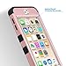 iPod Touch 6 Case,iPod Touch 5 Case,ULAK [Colorful Series] Anti-slip Cover 3 in 1 Hard PC+Soft Silicone Hybrid Dust Scratch Shock Resistance for iPod touch 5 6th Gen (Rose gold+Black)