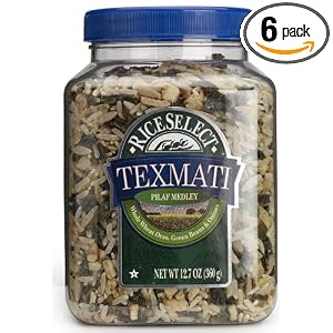 RiceSelect Texmati-Vegetable Whole Wheat Orzo Pilaf, 12.7-Ounce Jars (Pack of 6) by RiceSelect