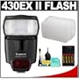 Canon 430EX II Speedlite Flash + Sto-Fen Omni-Bounce Diffuser + 4 Batteries & Charger for Canon EOS Rebel XT, XTi, XS, XSi, T1i, 50D, 40D, 5D SLR Digital Cameras