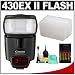 Canon 430EX II Speedlite Flash + Sto-Fen Omni-Bounce Diffuser + 4 Batteries & Charger for Canon Rebel XS, XSi, XT, XTi, EOS 1D, 5D, 30D, 40D & 50D EOS Digital SLR Cameras
