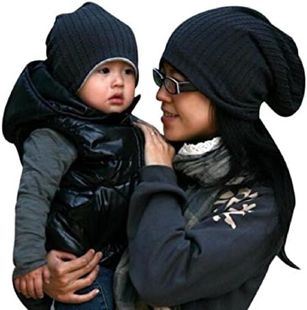 Zmike1pcs Baby Beanie Hat Cap Warm Beanies Baby Kids Bonnet Gorros (Free Size, Black)