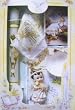 Baptism Gift Sets - Sculptured Candle - Rosary - Hanky - Shell - Gift Box 6in.x10in. - SPANISH