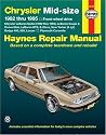 Haynes Chrysler Mid-size Cars Repair Manual, 1982-1995