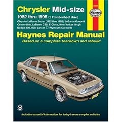 Haynes Chrysler Mid-Size Cars Repair Manual, 1982-1995 (Haynes Owners Workshop Manuals)