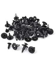 Automotive Parts and Accessories: 50 Pcs Black Door Fender Trunk Panel Clips Rivet 7.8mm Hole - uxcell
