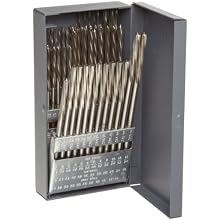 Alvord Polk 127-S-12 High-Speed Steel Chucking Reamer Set, Left Hand Spiral Flute, Uncoated Finish, 60-Piece, #1 - #60 Wire Sizes
