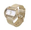 Geneva Platinum Chain Mesh Fashion Gold Watch��with CZ Accents