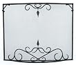 Minuteman Bostonian Curved Fire Screen w/ Scroll - Black Powdercoat - Not Categorized