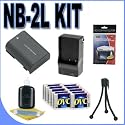 BigVALUEInc Accessory Saver NB-2L Lithium Ion Battery/Rapid Charger Bundle for Canon ZR and Elura MiniDV Camcorders + MORE