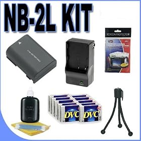 BigVALUEInc NB-2L Rechargeable Lithium Ion Replacement Battery NB2L Accessory Saver Bundle... 