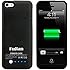Kujian 2200 mAh External Battery Backup Rechargeable Case with 4 LED Lights, Built-in Pop-out Kickstand Holder for iPhone 5, 5s, 5c- Black
