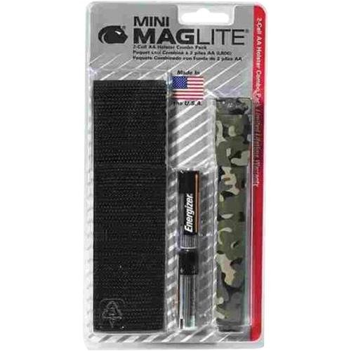 Maglite M2A02H Mini Maglite AA Flashlight with Holster - Camouflage by Maglite