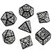 Q Workshop QWOSTE19 Steampunk Dice Black/Glow-in-The-Dark 7 STK Card Game