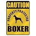 boxer25 - CAUTION PROPERTY PROTECTED BY BOXER PARKING SIGN DOG