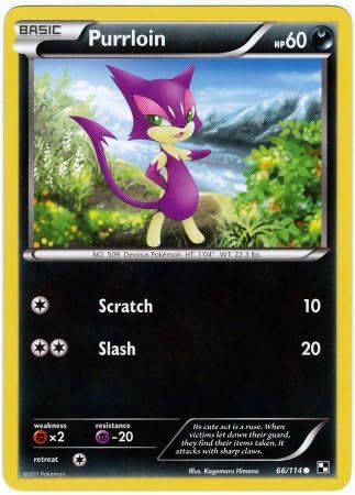 Pokemon Black &amp; White Single Card Purrloin #66 Common [Toy] by Pockemon Trading Cards