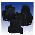 Robuste TOP Passform Nadelfilz-Velours Fussmatten schwarz BMW E60 Limousine 5er Reihe Baujahr Juli 2003 bis Februar 2010 mit Mattenhalter (Klettpads) Fahrer+Beifahrermatte