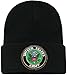 Classic Military Long Cuff Beanie Ski Cap Black Army Logo
